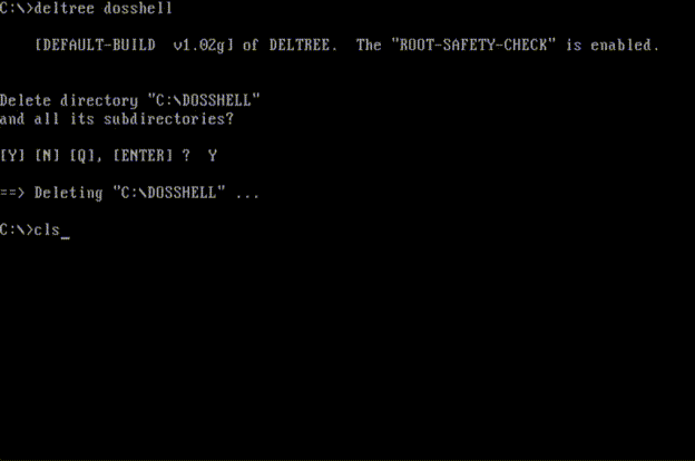 dosshell installation and use